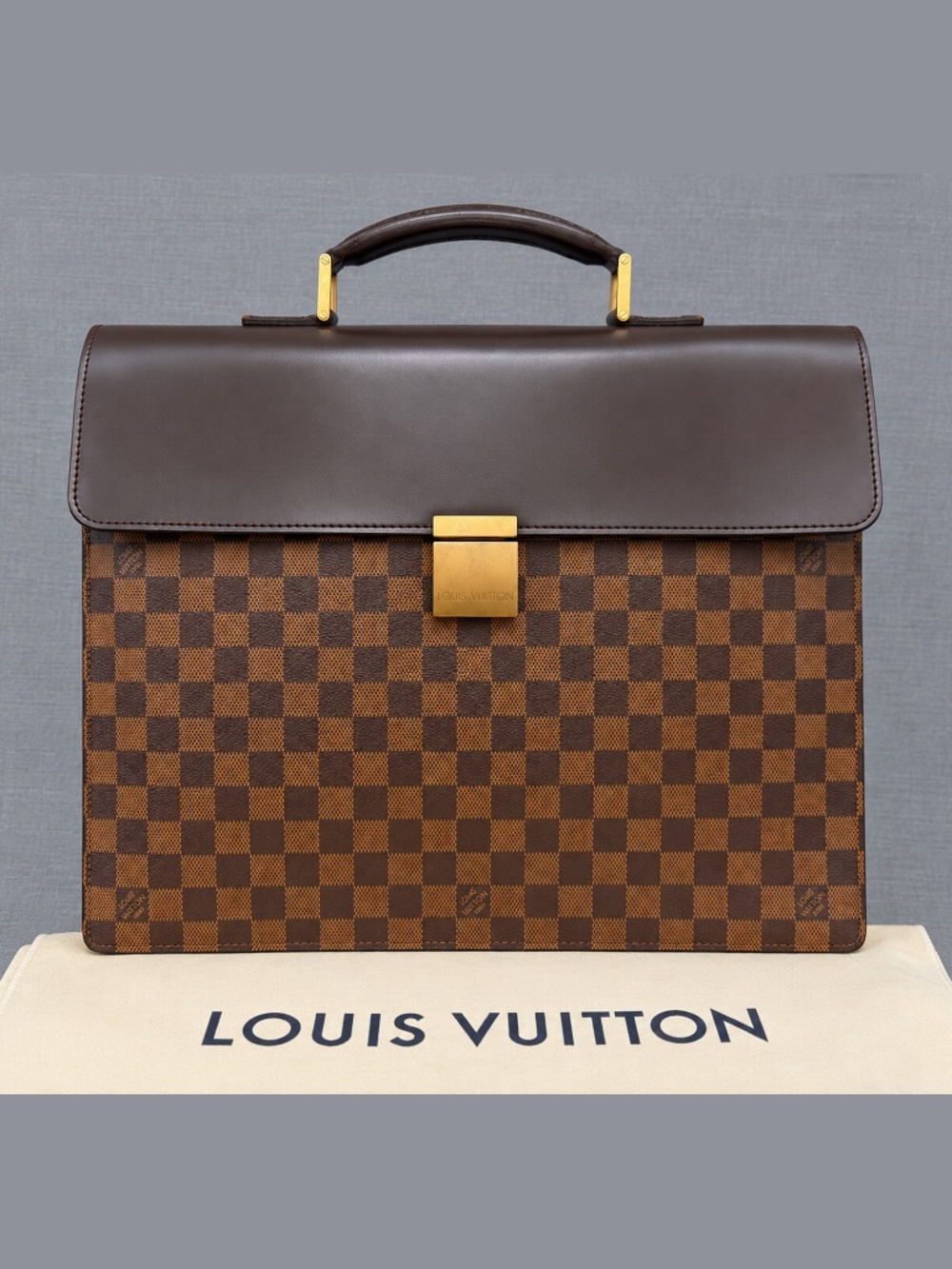 Louis Vuitton Altona PM Damier Ebene Briefcase Bag COA Dust Bag Vintage